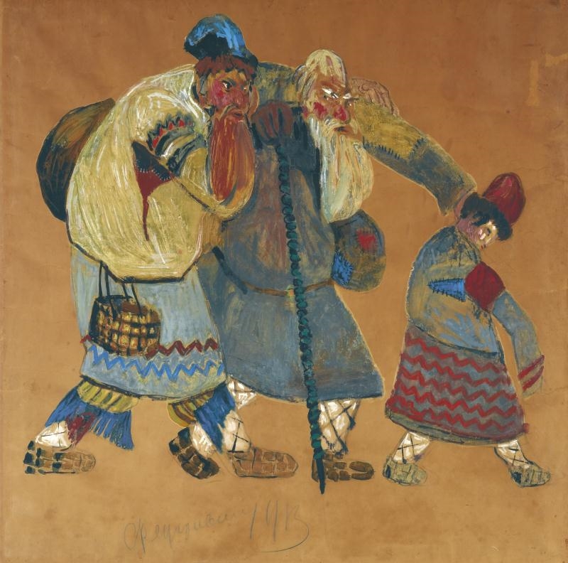 Artwork by Fedor Fedorovich Fedorovsky, COSTUME DESIGN FOR KHOVANSHCHINA, Made of gouache on paper