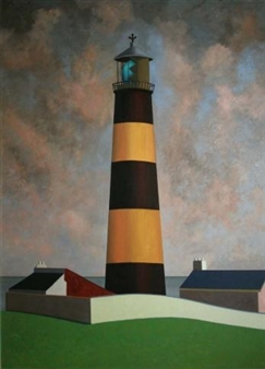 BLACK AND YELLOW LIGHTHOUSE - Stephen McKenna