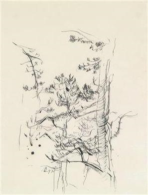 Pine trees by Herbert Boeckl, 1930