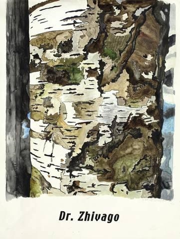 Artwork by Marcel Odenbach, DR. ZHIVAGO, Made of Watercolour, gouache and pencil on paper