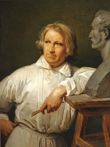 Bertel Thorvaldsen with the Bust of Horace Vernet