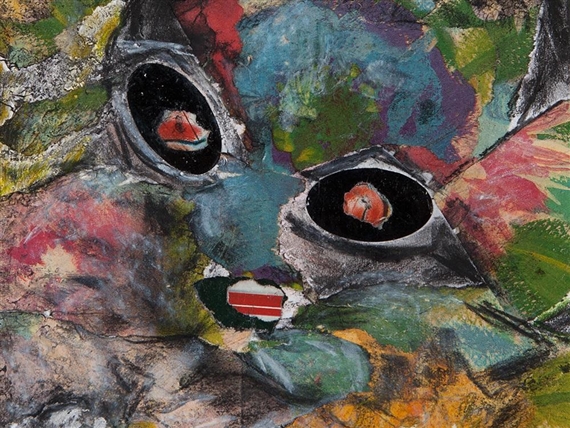 Cat in a Garden by Hannah Höch, 1959