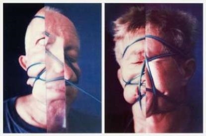 Artwork by Anna & Bernhard Blume, Anna und Bernhard Blume als Mr & Mrs. Bacon, Made of 4-color digital offset by polaroids