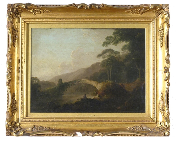 2 works; Wooded river landscapes by John Rathbone