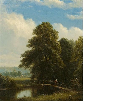 The Darent, Kent, England by Sanford Robinson Gifford, 1860
