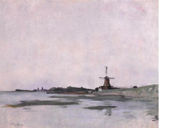 Dutch Landscape by John Henry Twachtman, circa 1881-1885