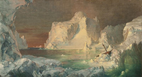FINAL STUDY FOR THE ICEBERGS by Frederic Edwin Church, 1860