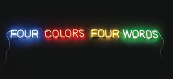 FOUR COLORS FOUR WORDS - Joseph Kosuth
