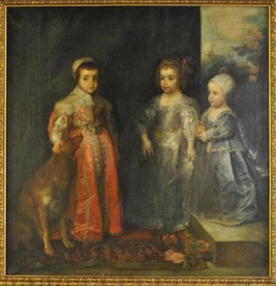 THE THREE CHILDREN OF CHARLES I by Anthony van Dyck