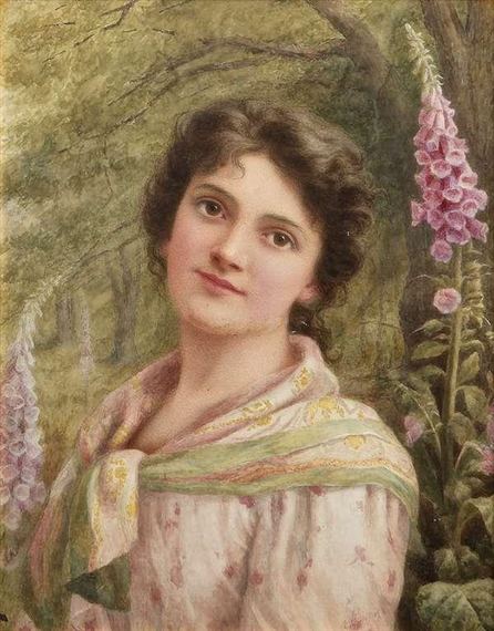 Young Girl Among Foxgloves by E.L. McCloy