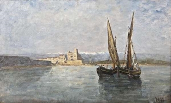 Mediterranean Harbour Scene - Nathaniel Hone the Younger