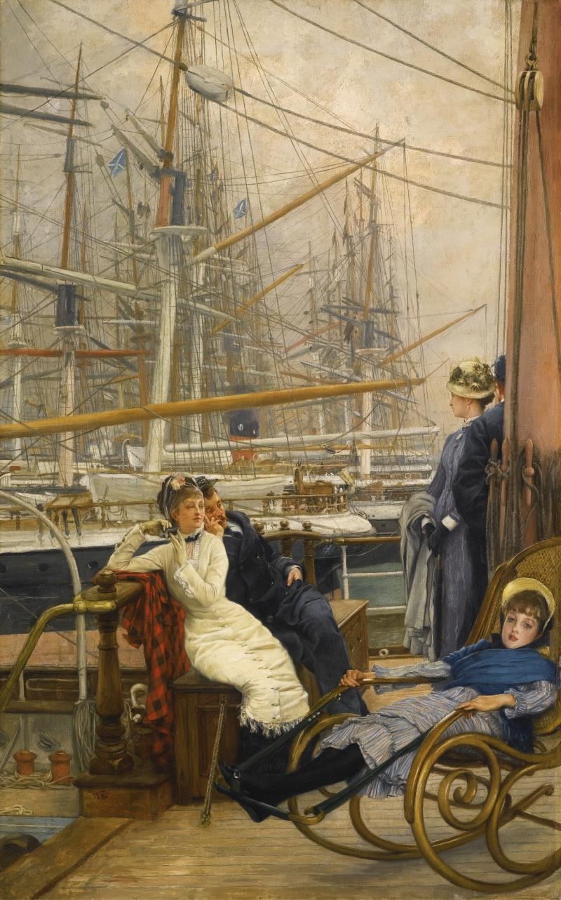 A VISIT TO THE YACHT by James Jacques Joseph Tissot