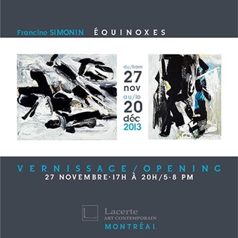 Francine Simonin: Équinoxes - Galerie Lacerte Art Contemporain, Quebec