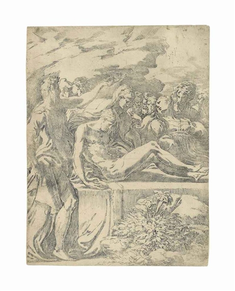 The Entombment (B. 51) by Parmigianino, circa 1527-1531