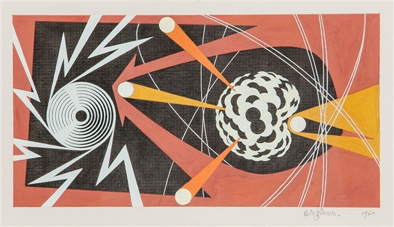 Design for a Screen: Atomic Power by Victor Reinganum, 1960