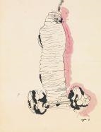 Artwork by Toyen, Composition phallique, Made of ink and watercolor on paper