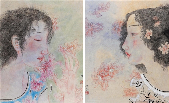 2 WORKS: WHISPER OF FLOWER SERIES by Chen Zi