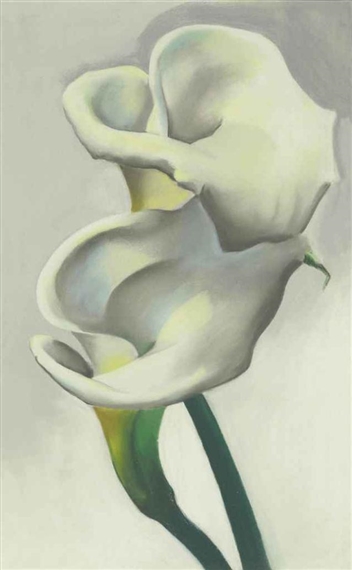 Two Calla Lilies Together by Georgia O'Keeffe, 1923