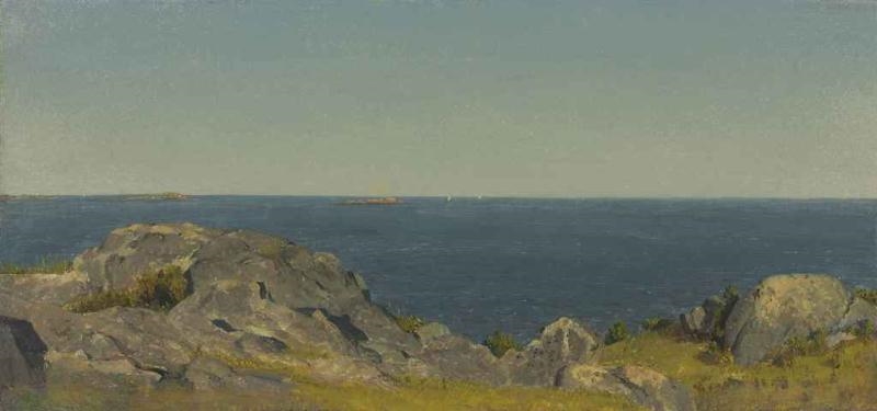 Artwork by Sanford Robinson Gifford, A Sketch at Manchester, Massachusetts, Made of oil on canvas