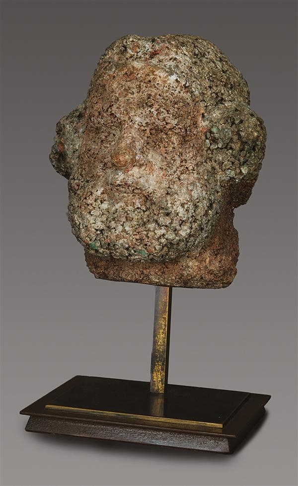 Artwork by Ariadne Arendt, Anatoli Grigoriev, Portrait sculpté du poète et théosophe Maximilian Volochine (1877-1932), Made of Cement. Bronze base