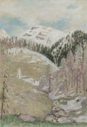 Artwork by Leonhard Meisser, Im Oberhalbstein, Made of Oil on canvas