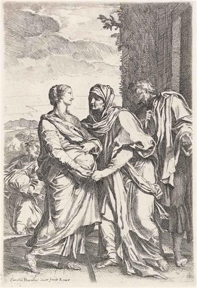 3 Works: The Visitation (Bartsch 3); The Madonna with the young Christ Sleeping (B. 6) & Madonna and Child with the young John the Baptist (B. 9) by Carlo Maratta