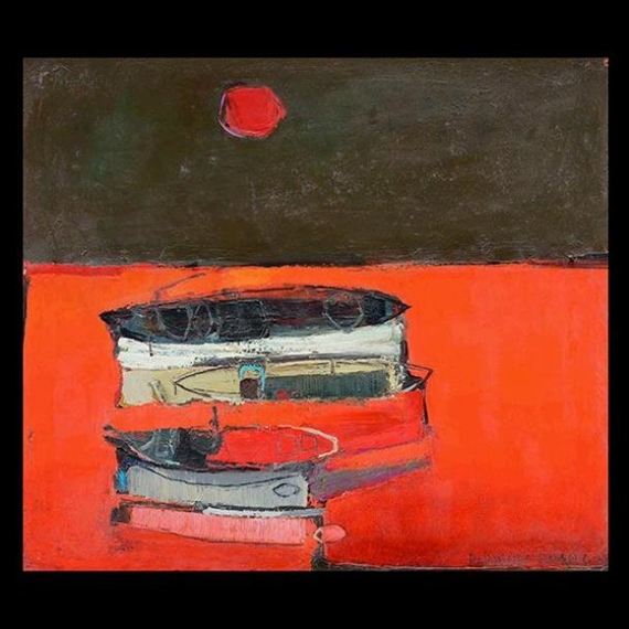 Boats at Sunset by Raimonds Staprans, 1962