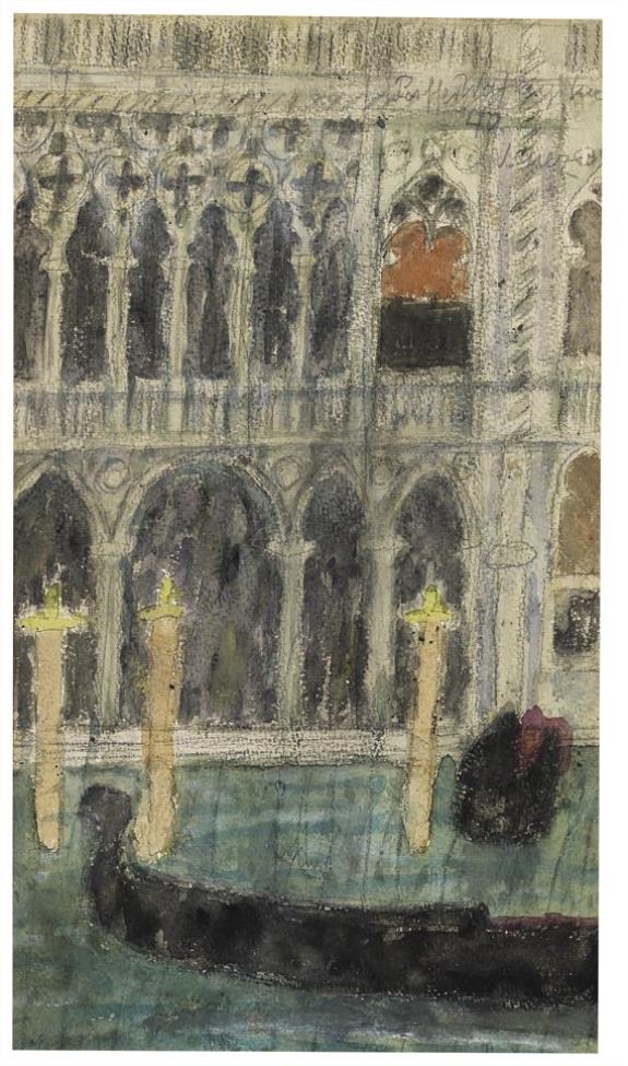 Artwork by Max Peiffer Watenphul, Venedig, Ca d'Oro, Made of watercolor and pencil