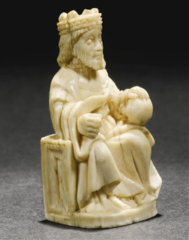 Chesspiece Representing a King - German School, 14th Century