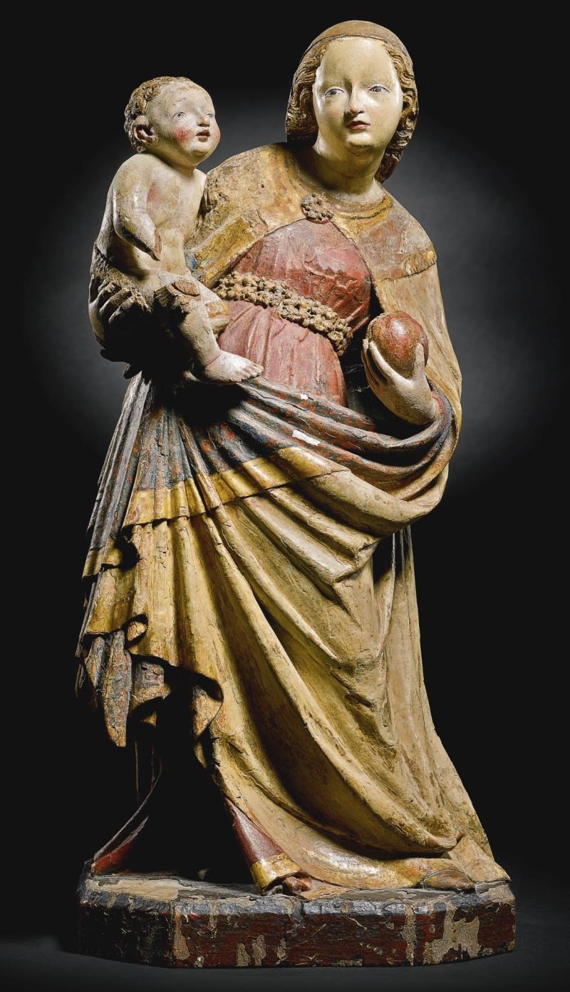 Artwork by Bohemian School, 15th Century, Schöne Madonna, Made of Gilt and polychromed wood
