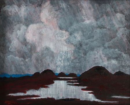 Artwork by Stanley Vennard, BOGLAND GALWAY, Made of Oil on Board