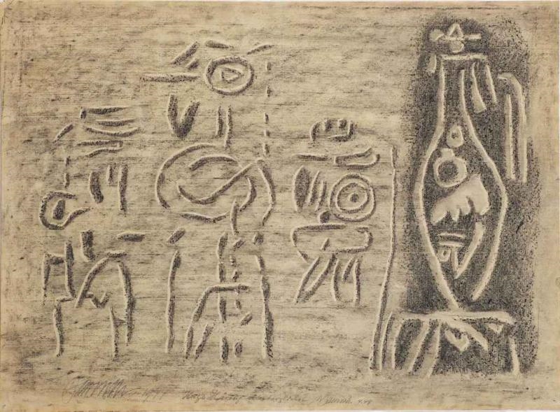 Artwork by Willi Baumeister, Untitled, Made of chalk on paper