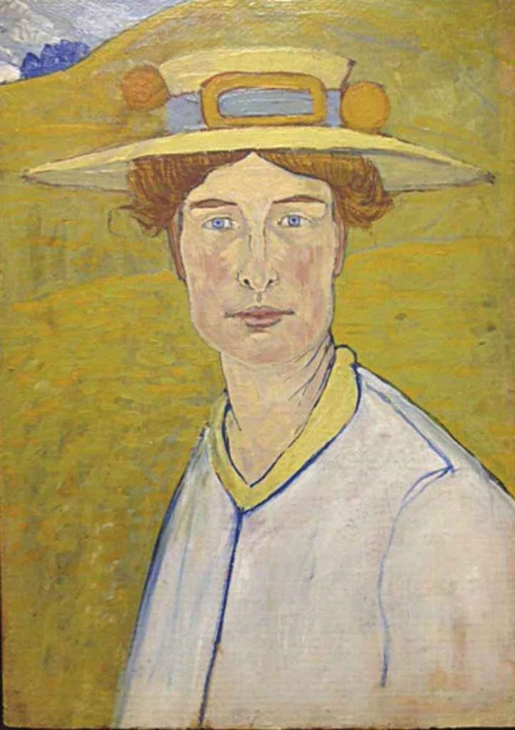 Affiche femme au chapeau style boho minimaliste - Artcamia
