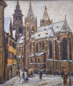 Kilian's church in winter - Alfred Haag