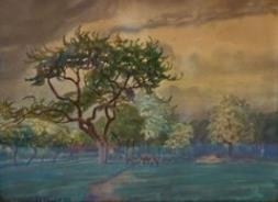 Landscape with horses - Walter Pasch-Sevelen