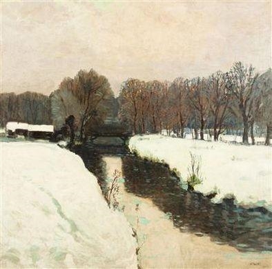 Early Evening in Winter by Robert F. Wacík, 1910