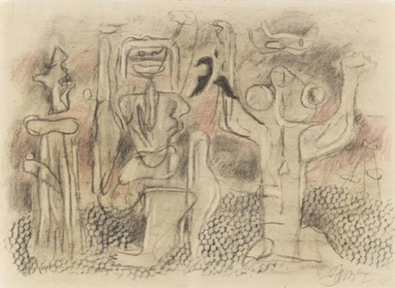 Figurengruppe Mit Läufer by Willi Baumeister, 1944