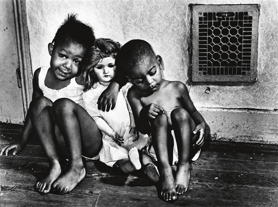 Children with doll by Gordon Parks, 1942,  printed 1980s
