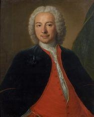 Portrait d'homme au gilet rouge - Michel Hubert Descours