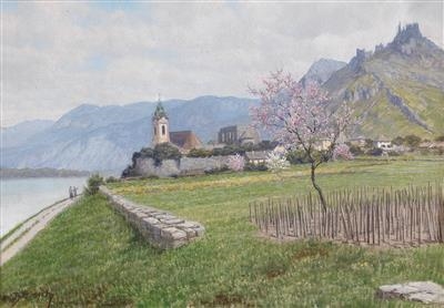 Scene of Dürnstein, Wachau by Josef Ferdinand Benesch