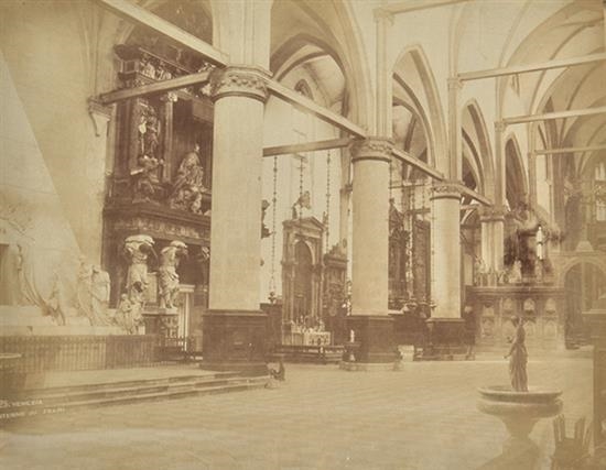 Artwork by Carlo Naya, Interno dei Frari, Venezia, Made of albumen print