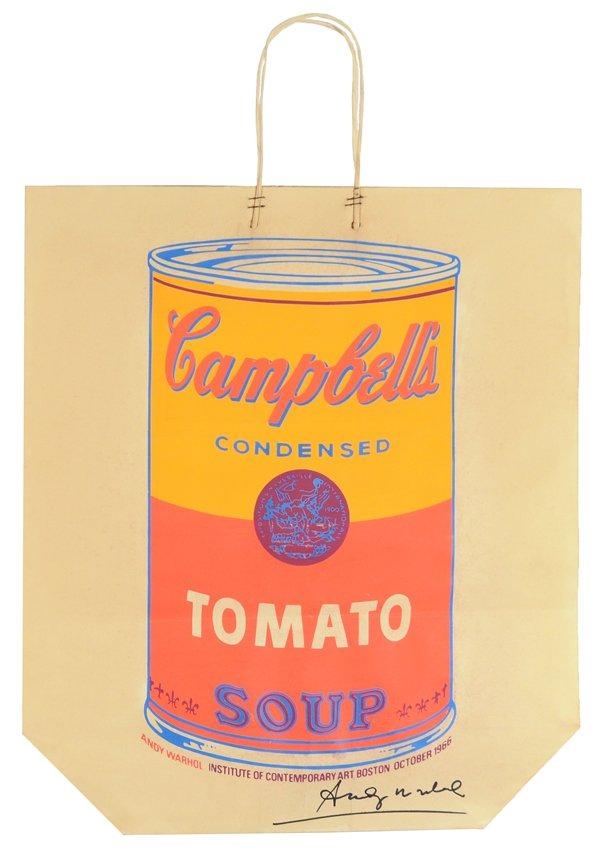 Andy Warhol Campbell's Tomato Soup Bag (1966) MutualArt