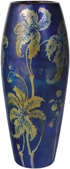 Floor vase with vine-leaves, Zsolnay - Júlia Zsolnay