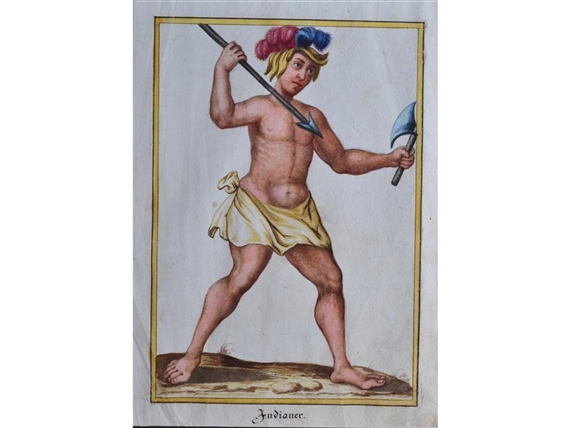 natives of Africa, North America, South America, Central America and India by German School, 18th Century