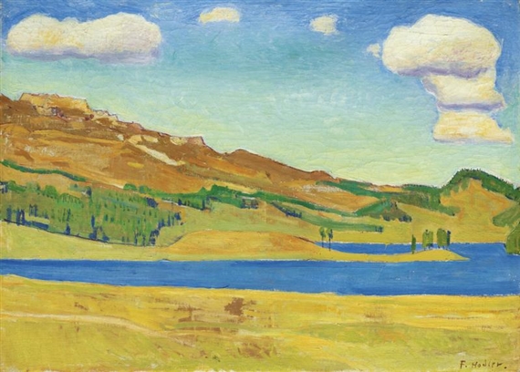 DER CHAMPFÈRSEE LAKE CHAMPFÈR by Ferdinand Hodler
