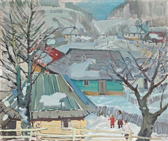 Hóolvadás az ungvári skanzenben - Márton Béla