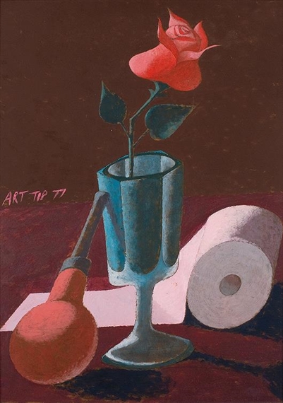 STILL LIFE WITH THE TOILET PAPER by Svatopluk Pitra, 1977