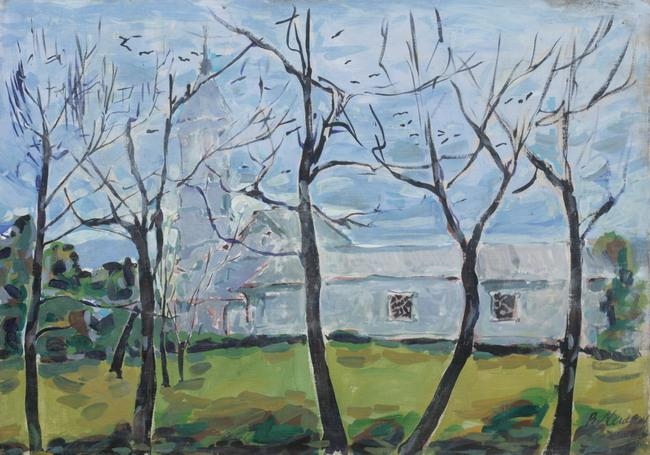 Artwork by Vassily Meshkov, BELFRY IN TUTAEV, Made of Oil on canvas