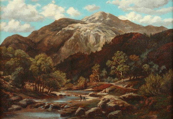 FISHING IN THE MOUNTAIN STREAM, by William Hogan