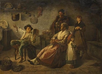 Reading to Grandma - Ch. Mundy